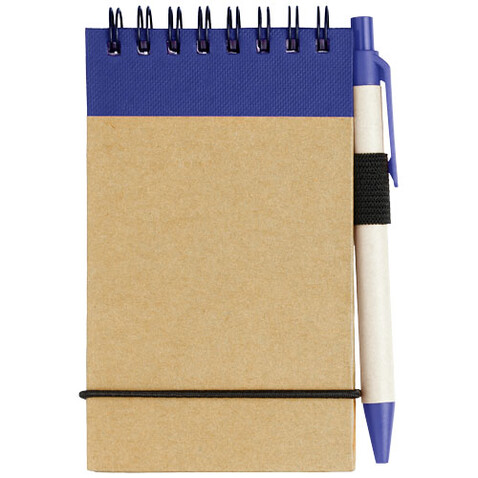 Zuse A7 Recycling Notizblock mit Stift, natur, navy bedrucken, Art.-Nr. 10626902 Zuse A7 Recycling Notizblock mit Stift, natur, navy bedrucken, Art.-Nr. 10626902