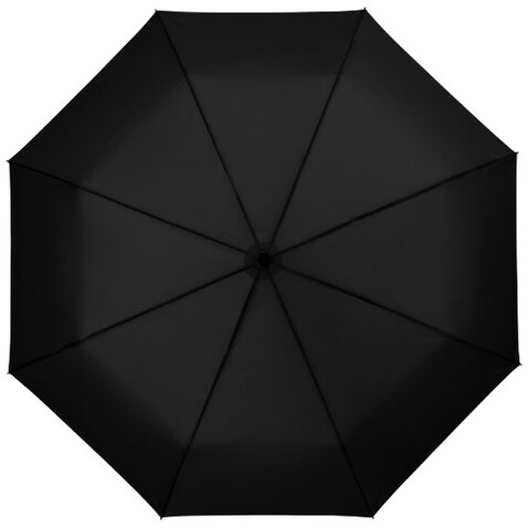 Wali 21" Automatik Kompaktregenschirm, schwarz bedrucken, Art.-Nr. 10907700