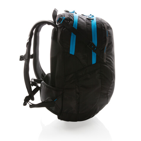 Explorer Ribstop mittlerer Wanderrucksack 26L PVC frei schwarz, blau bedrucken, Art.-Nr. P760.151