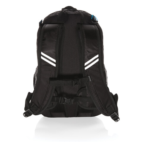 Explorer Ribstop mittlerer Wanderrucksack 26L PVC frei schwarz, blau bedrucken, Art.-Nr. P760.151