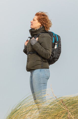 Explorer Ribstop mittlerer Wanderrucksack 26L PVC frei schwarz, blau bedrucken, Art.-Nr. P760.151