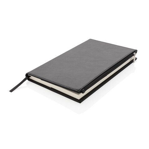 Swiss Peak A5 Notizbuch mit Zipper-Tasche schwarz bedrucken, Art.-Nr. P774.141 Swiss Peak A5 Notizbuch mit Zipper-Tasche schwarz bedrucken, Art.-Nr. P774.141