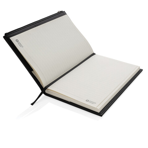 Swiss Peak A5 Notizbuch mit Zipper-Tasche schwarz bedrucken, Art.-Nr. P774.141 Swiss Peak A5 Notizbuch mit Zipper-Tasche schwarz bedrucken, Art.-Nr. P774.141