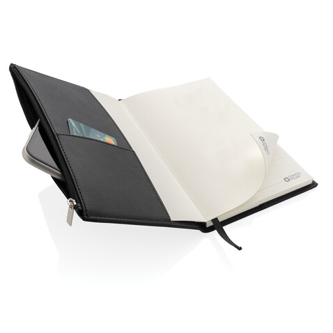 Swiss Peak A5 Notizbuch mit Zipper-Tasche schwarz bedrucken, Art.-Nr. P774.141 Swiss Peak A5 Notizbuch mit Zipper-Tasche schwarz bedrucken, Art.-Nr. P774.141