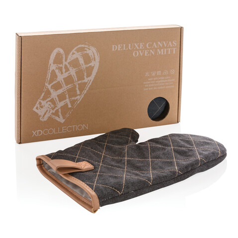 Deluxe Canvas Ofenhandschuh schwarz bedrucken, Art.-Nr. P262.831 Deluxe Canvas Ofenhandschuh schwarz bedrucken, Art.-Nr. P262.831