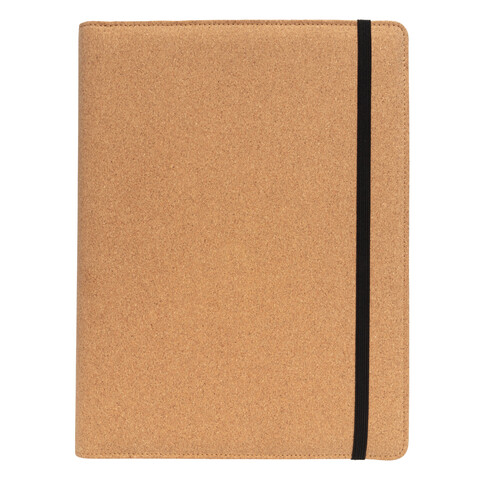 Deluxe Kork Portfolio A4 mit Stift braun bedrucken, Art.-Nr. P774.131