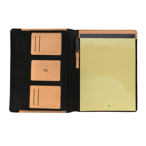 Deluxe Kork Portfolio A4 mit Stift braun bedrucken, Art.-Nr. P774.131