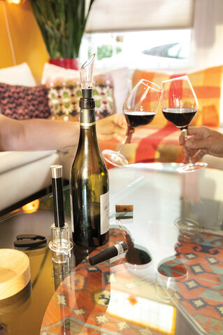 Vino Connoisseur 4-tlg. Set silber bedrucken, Art.-Nr. P911.032