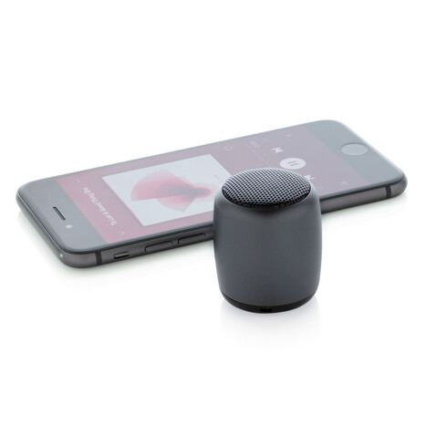 Kabelloser Mini-Lautsprecher aus Aluminium anthrazit bedrucken, Art.-Nr. P329.390 Kabelloser Mini-Lautsprecher aus Aluminium anthrazit bedrucken, Art.-Nr. P329.390