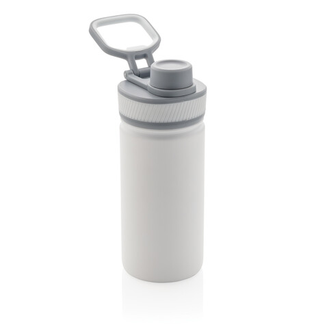 Sport Vakuum-Flasche aus Stainless Steel 550ml weiß, grau bedrucken, Art.-Nr. P436.193 Sport Vakuum-Flasche aus Stainless Steel 550ml weiß, grau bedrucken, Art.-Nr. P436.193