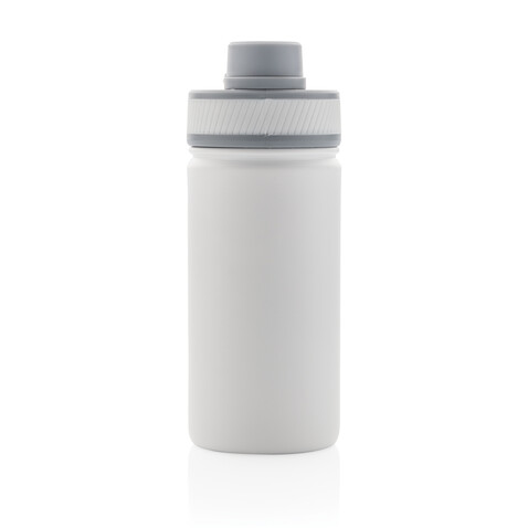 Sport Vakuum-Flasche aus Stainless Steel 550ml weiß, grau bedrucken, Art.-Nr. P436.193 Sport Vakuum-Flasche aus Stainless Steel 550ml weiß, grau bedrucken, Art.-Nr. P436.193