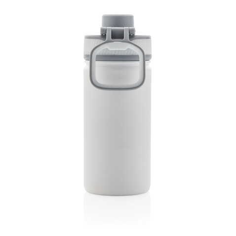 Sport Vakuum-Flasche aus Stainless Steel 550ml weiß, grau bedrucken, Art.-Nr. P436.193 Sport Vakuum-Flasche aus Stainless Steel 550ml weiß, grau bedrucken, Art.-Nr. P436.193