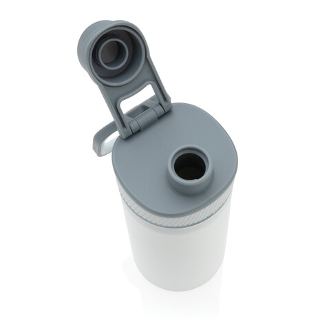 Sport Vakuum-Flasche aus Stainless Steel 550ml weiß, grau bedrucken, Art.-Nr. P436.193 Sport Vakuum-Flasche aus Stainless Steel 550ml weiß, grau bedrucken, Art.-Nr. P436.193