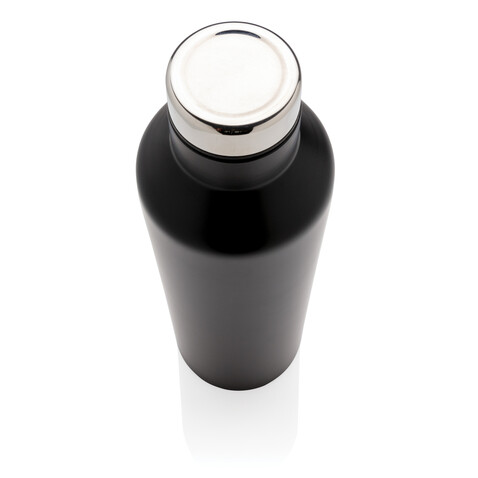 Moderne Vakuum-Flasche aus Stainless Steel schwarz bedrucken, Art.-Nr. P436.761 Moderne Vakuum-Flasche aus Stainless Steel schwarz bedrucken, Art.-Nr. P436.761