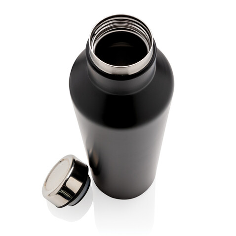 Moderne Vakuum-Flasche aus Stainless Steel schwarz bedrucken, Art.-Nr. P436.761 Moderne Vakuum-Flasche aus Stainless Steel schwarz bedrucken, Art.-Nr. P436.761