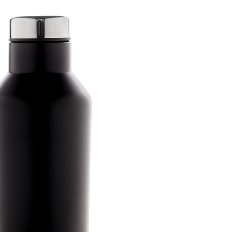 Moderne Vakuum-Flasche aus Stainless Steel schwarz bedrucken, Art.-Nr. P436.761 Moderne Vakuum-Flasche aus Stainless Steel schwarz bedrucken, Art.-Nr. P436.761