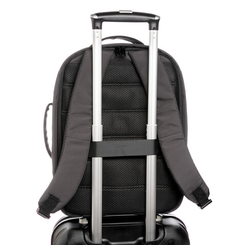 Impact AWARE™ RPET Anti-Diebstahl 15,6" Laptop-Rucksack schwarz bedrucken, Art.-Nr. P762.001 Impact AWARE™ RPET Anti-Diebstahl 15,6" Laptop-Rucksack schwarz bedrucken, Art.-Nr. P762.001