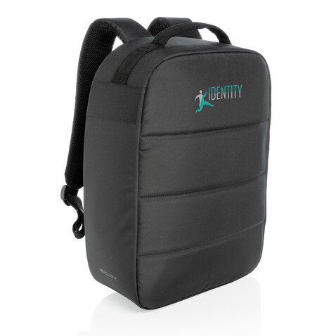 Impact AWARE™ RPET Anti-Diebstahl 15,6" Laptop-Rucksack schwarz bedrucken, Art.-Nr. P762.001 Impact AWARE™ RPET Anti-Diebstahl 15,6" Laptop-Rucksack schwarz bedrucken, Art.-Nr. P762.001