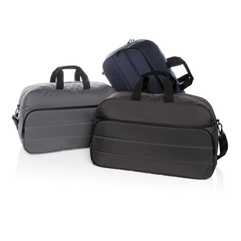 Impact AWARE™ RPET Wochenendtasche schwarz bedrucken, Art.-Nr. P762.021