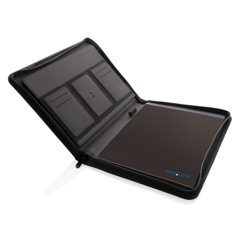Impact AWARE™ RPET A4 Portfolio mit Reißverschluss schwarz bedrucken, Art.-Nr. P774.161 Impact AWARE™ RPET A4 Portfolio mit Reißverschluss schwarz bedrucken, Art.-Nr. P774.161