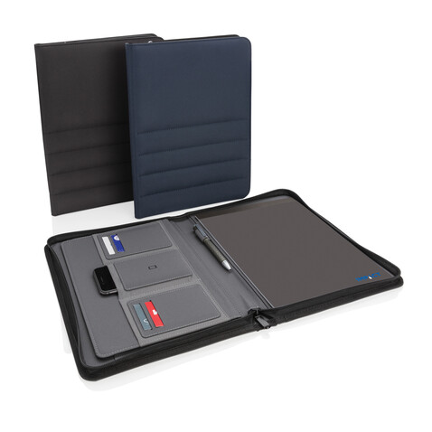 Impact AWARE™ RPET A4 Portfolio mit Reißverschluss schwarz bedrucken, Art.-Nr. P774.161 Impact AWARE™ RPET A4 Portfolio mit Reißverschluss schwarz bedrucken, Art.-Nr. P774.161