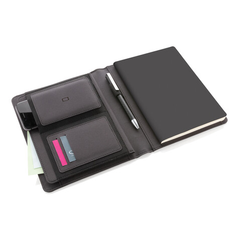 Impact AWARE™ RPET A5 Portfolio schwarz bedrucken, Art.-Nr. P774.171