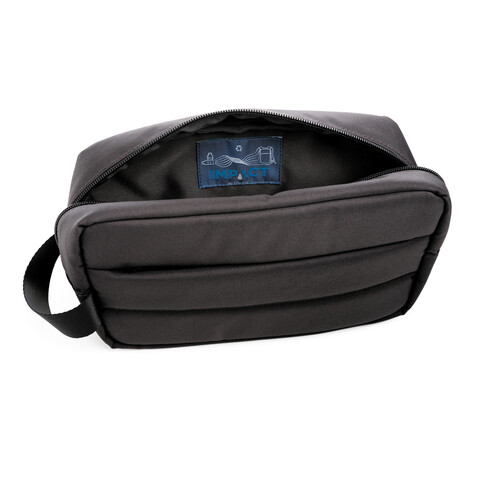 Impact AWARE™ RPET Kulturtasche schwarz bedrucken, Art.-Nr. P820.201