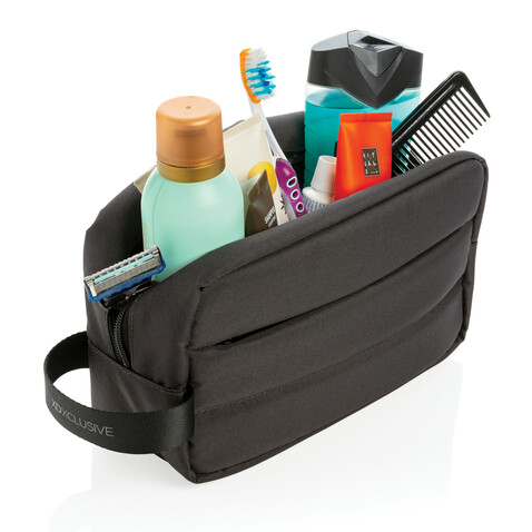 Impact AWARE™ RPET Kulturtasche schwarz bedrucken, Art.-Nr. P820.201
