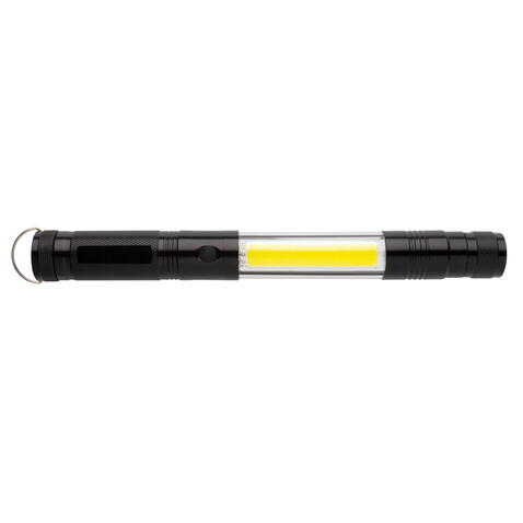 Große Teleskop-Leuchte mit COB schwarz bedrucken, Art.-Nr. P513.891 Große Teleskop-Leuchte mit COB schwarz bedrucken, Art.-Nr. P513.891