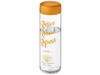 H2O Active® Vibe 850 ml Sportflasche mit Drehdeckel, transparent, orange bedrucken, Art.-Nr. 21043010