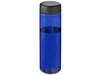 H2O Active® Vibe 850 ml Sportflasche mit Drehdeckel, blau, schwarz bedrucken, Art.-Nr. 21043014