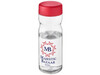 H2O Active® Base 650 ml Sportflasche mit Drehdeckel, transparent, rot bedrucken, Art.-Nr. 21043102