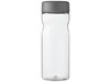 H2O Active® Base 650 ml Sportflasche mit Drehdeckel, transparent, storm grey bedrucken, Art.-Nr. 21043104