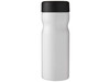 H2O Active® Base 650 ml Sportflasche mit Drehdeckel, weiss, schwarz bedrucken, Art.-Nr. 21043106
