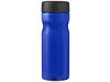 H2O Active® Base 650 ml Sportflasche mit Drehdeckel, blau, schwarz bedrucken, Art.-Nr. 21043112