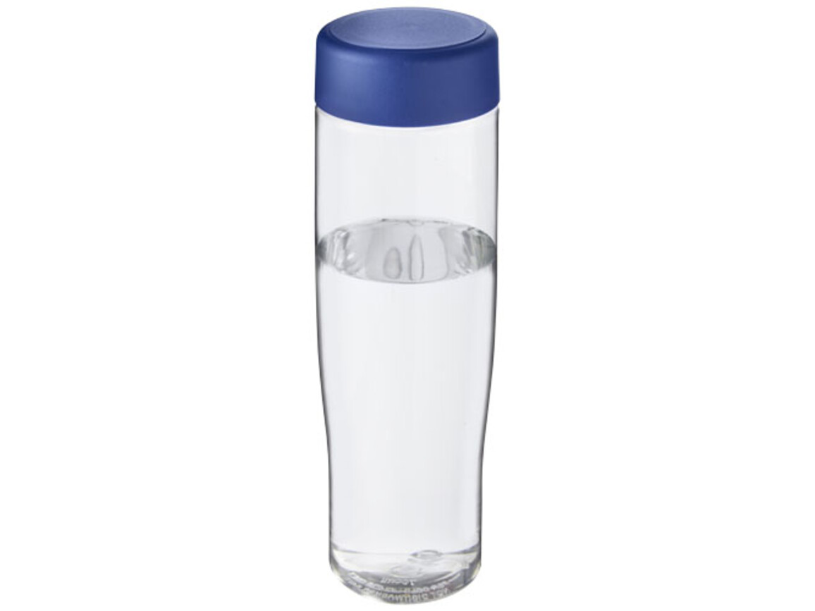 H2O Active® Tempo 700 ml Sportflasche mit Drehdeckel, transparent, blau bedrucken, Art.-Nr. 21043201