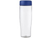 H2O Active® Tempo 700 ml Sportflasche mit Drehdeckel, transparent, blau bedrucken, Art.-Nr. 21043201