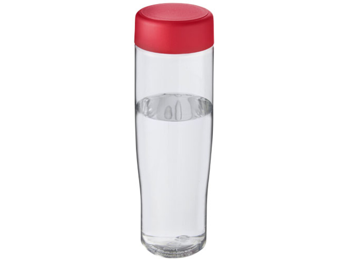 H2O Active® Tempo 700 ml Sportflasche mit Drehdeckel, transparent, rot bedrucken, Art.-Nr. 21043202
