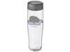 H2O Active® Tempo 700 ml Sportflasche mit Drehdeckel, transparent, storm grey bedrucken, Art.-Nr. 21043205