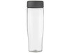 H2O Active® Tempo 700 ml Sportflasche mit Drehdeckel, transparent, storm grey bedrucken, Art.-Nr. 21043205