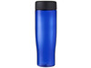 H2O Active® Tempo 700 ml Sportflasche mit Drehdeckel, blau, schwarz bedrucken, Art.-Nr. 21043208
