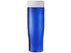 H2O Active® Tempo 700 ml Sportflasche mit Drehdeckel, blau, weiss bedrucken, Art.-Nr. 21043209