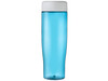 H2O Active® Tempo 700 ml Sportflasche mit Drehdeckel, aquablau, weiss bedrucken, Art.-Nr. 21043211