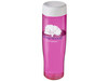 H2O Active® Tempo 700 ml Sportflasche mit Drehdeckel, rosa, weiss bedrucken, Art.-Nr. 21043215