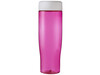 H2O Active® Tempo 700 ml Sportflasche mit Drehdeckel, rosa, weiss bedrucken, Art.-Nr. 21043215