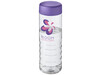 H2O Active® Treble 750 ml Flasche mit Drehdeckel, transparent, lila bedrucken, Art.-Nr. 21043406