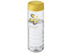 H2O Active® Treble 750 ml Flasche mit Drehdeckel, transparent, gelb bedrucken, Art.-Nr. 21043408
