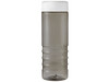 H2O Active® Treble 750 ml Flasche mit Drehdeckel, kohle, weiss bedrucken, Art.-Nr. 21043411