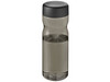 H2O Active® Eco Base 650 ml Sportflasche mit Drehdeckel, kohle, schwarz bedrucken, Art.-Nr. 21043500