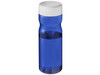 H2O Active® Eco Base 650 ml Sportflasche mit Drehdeckel, blau, weiss bedrucken, Art.-Nr. 21043503